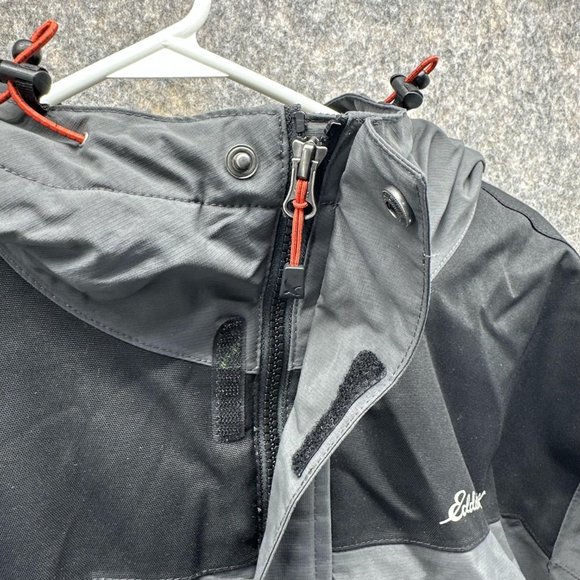 Eddie Bauer Jacket Men Extra Large Adult Gray Full Zip Outdoors Hooded overcoat - Picture 4 of 15